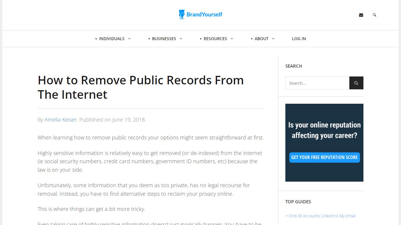 How to Remove Public Records From The Internet | BrandYourself