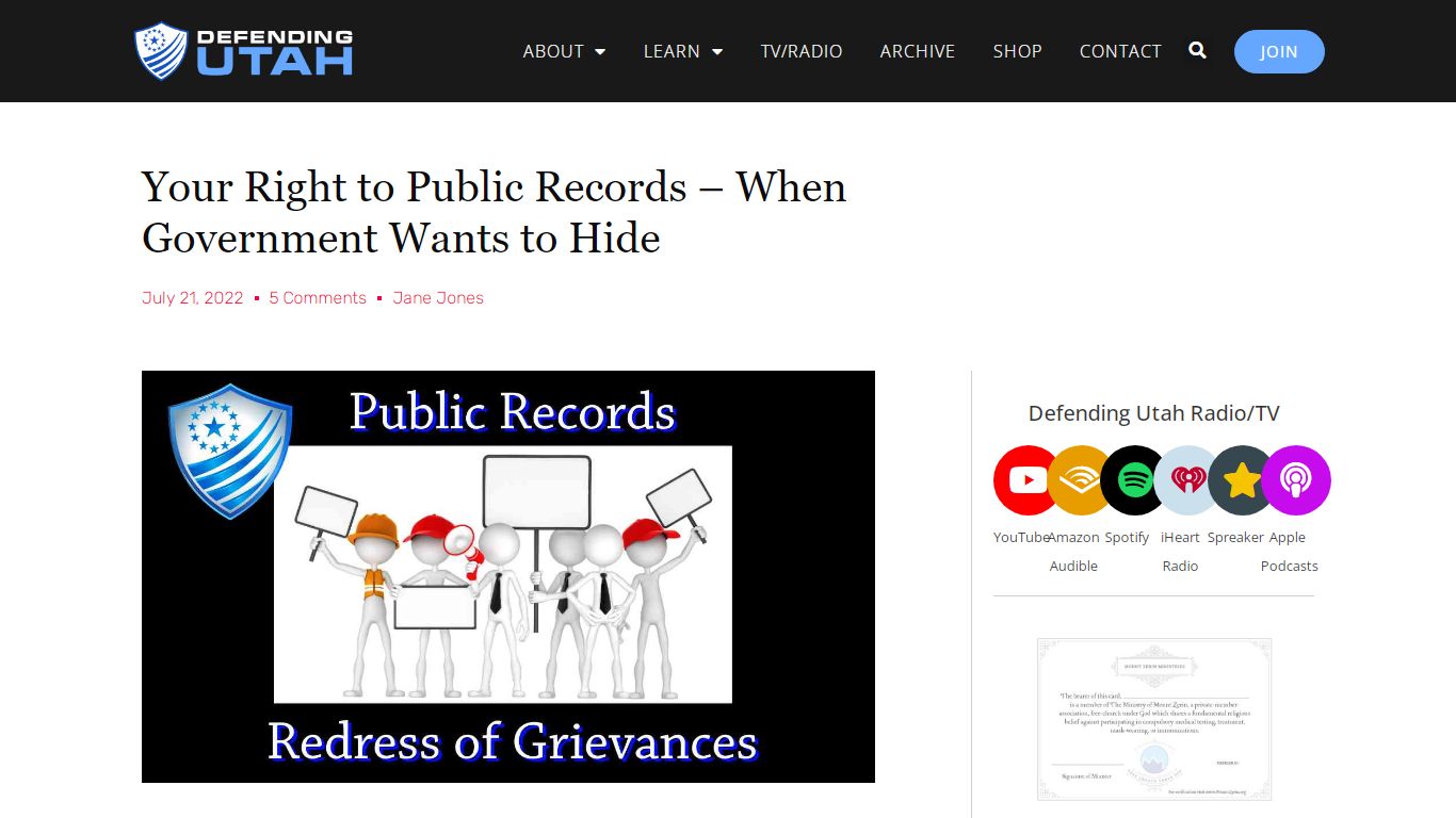 Your Right to Public Records – When Government Wants to Hide
