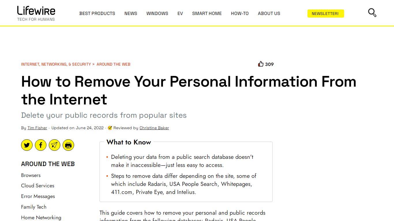 How to Remove Your Information From the Web - Lifewire